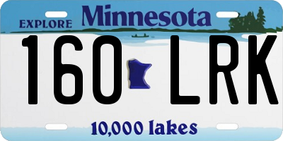 MN license plate 160LRK