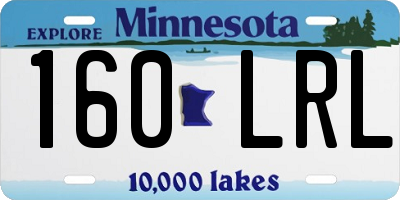 MN license plate 160LRL