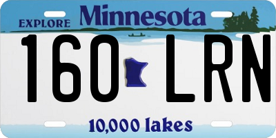 MN license plate 160LRN