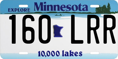 MN license plate 160LRR