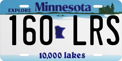 MN license plate 160LRS