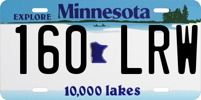 MN license plate 160LRW