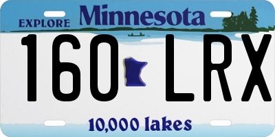 MN license plate 160LRX