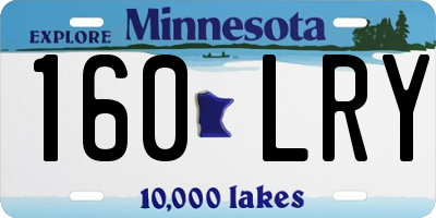 MN license plate 160LRY
