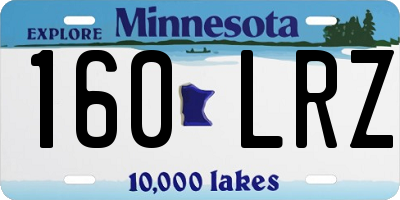 MN license plate 160LRZ