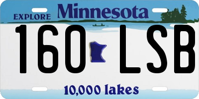 MN license plate 160LSB