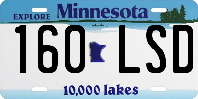 MN license plate 160LSD