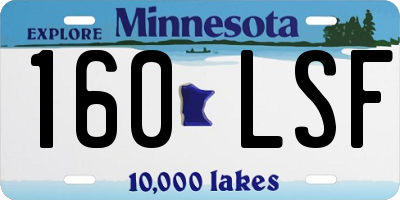MN license plate 160LSF