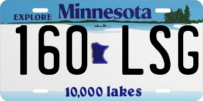 MN license plate 160LSG