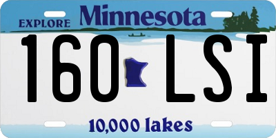 MN license plate 160LSI