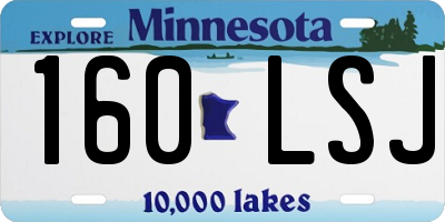 MN license plate 160LSJ