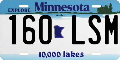 MN license plate 160LSM