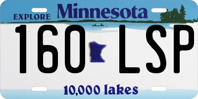 MN license plate 160LSP