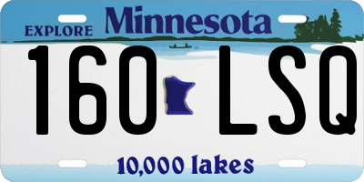 MN license plate 160LSQ