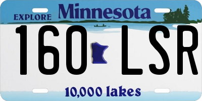 MN license plate 160LSR