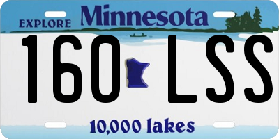 MN license plate 160LSS