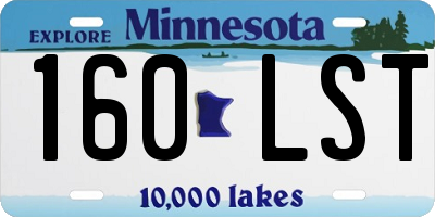 MN license plate 160LST