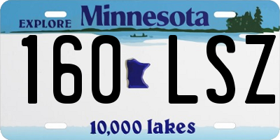 MN license plate 160LSZ