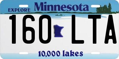 MN license plate 160LTA
