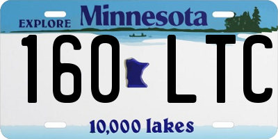 MN license plate 160LTC