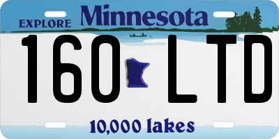 MN license plate 160LTD