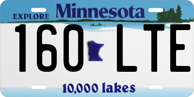 MN license plate 160LTE