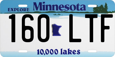 MN license plate 160LTF