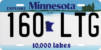 MN license plate 160LTG