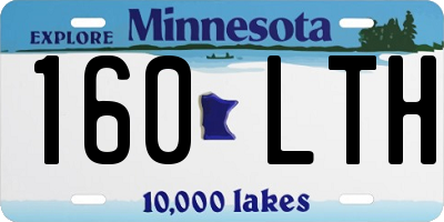 MN license plate 160LTH