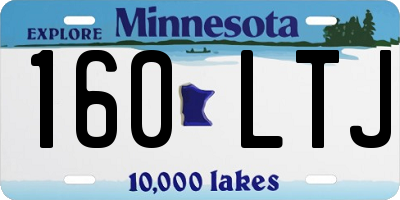 MN license plate 160LTJ