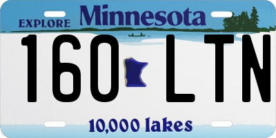 MN license plate 160LTN