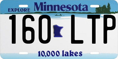 MN license plate 160LTP