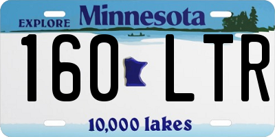 MN license plate 160LTR