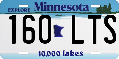 MN license plate 160LTS