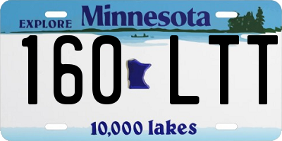 MN license plate 160LTT