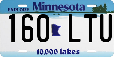 MN license plate 160LTU