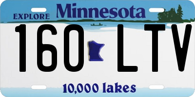 MN license plate 160LTV