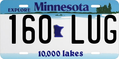 MN license plate 160LUG