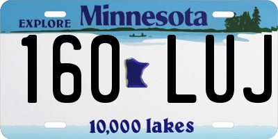 MN license plate 160LUJ