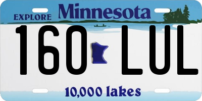 MN license plate 160LUL