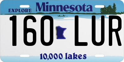MN license plate 160LUR