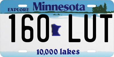 MN license plate 160LUT
