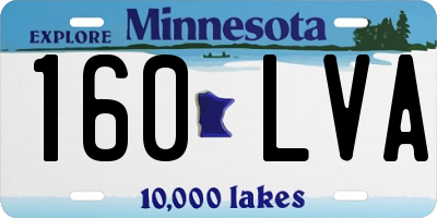 MN license plate 160LVA