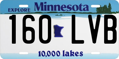 MN license plate 160LVB