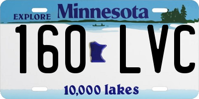 MN license plate 160LVC
