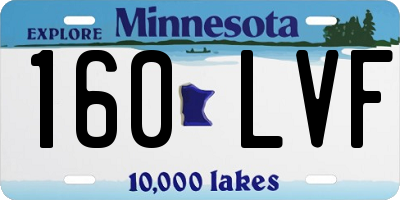 MN license plate 160LVF