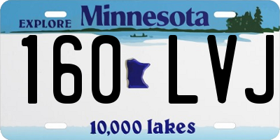 MN license plate 160LVJ