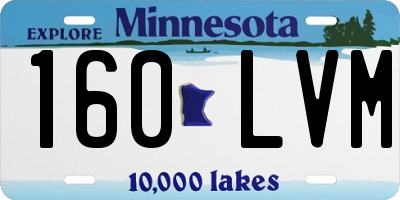 MN license plate 160LVM