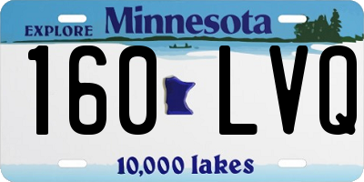 MN license plate 160LVQ