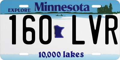 MN license plate 160LVR